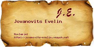 Jovanovits Evelin névjegykártya